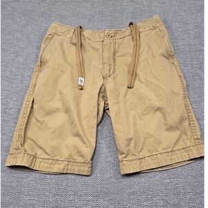 Aeropostale A87 Mens Khaki Chino Shorts Tan Cotton Twill Size 31 with Belt 03/13